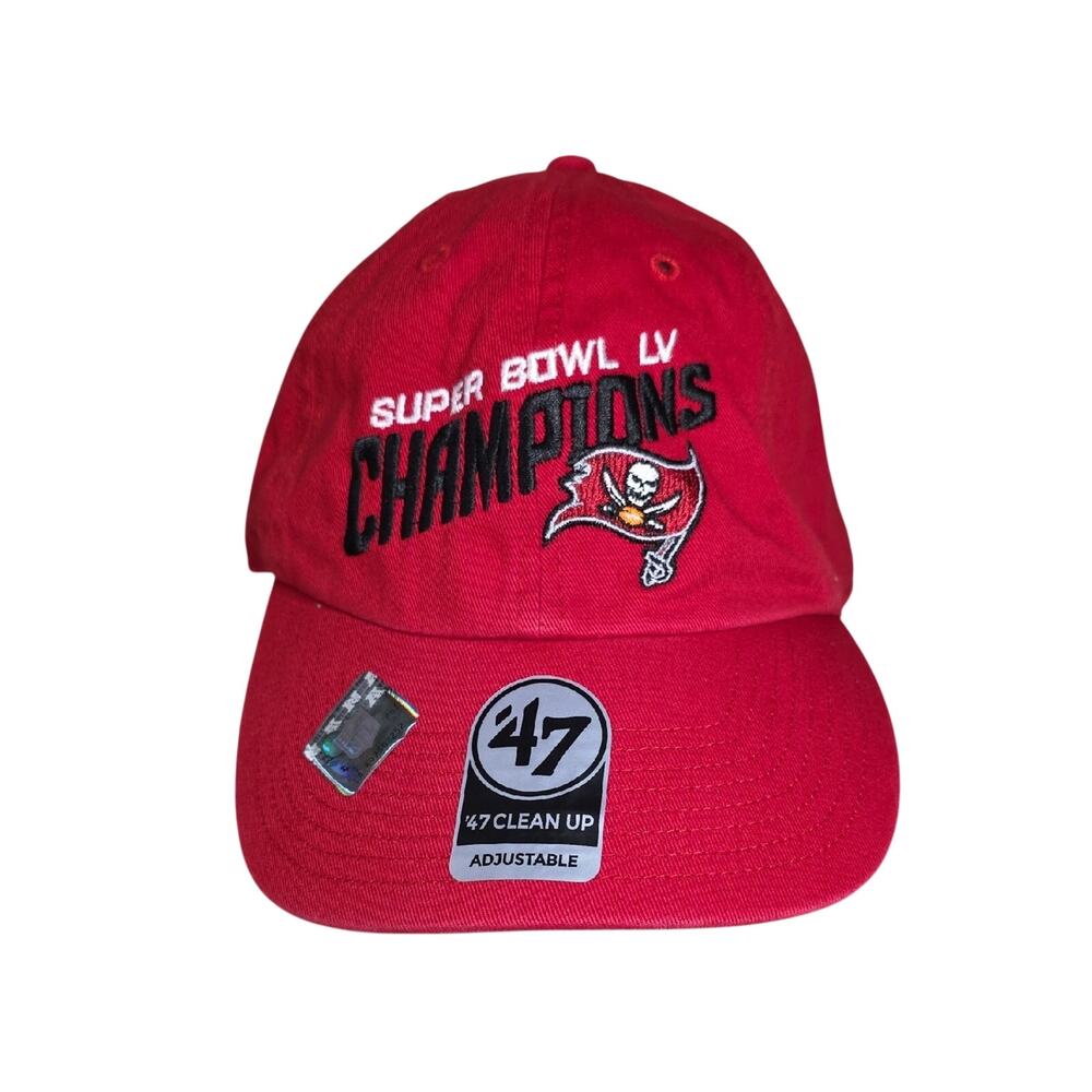 '47 Clean Up Tampa Bay Buccaneers Super Bowl LV Champions Red Hat NEW
